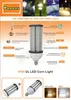 TOPOCH E40 LED-lampen 80W 100W 120W 120LM / W ul CE vermeld 250W-400W MHL / HPS-vervanging 360 graden straal Groot gebiedsverlichting Retro