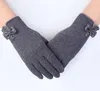 المرأة قفازات شاشة تعمل باللمس قفازات خمسة أصابع قفازات الصوف الدافئة في فصل الشتاء أنماط متعددة