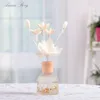 3pcs/lot 80ml Reed Diffuser with Sola Flower, Wooden Cap and Decaled Glass Bottle 6 Scents 6*6*20cm Rose/Ocean/Jasmine/Rose,etc