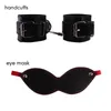 8pcs Kit Bondage Rope Set Collar Whip Hand s Ankle Eye Mask Black Fetish Restraints SM Sex Toys Y18102405