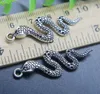 Wholesale 30pcs Snake Retro Ancient Silver Alloy Charm Pendant Jewelry Findings Jewelry Making DIY Gift 42*14mm