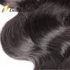 8A Brazilian Virgin Human Hair Weave Weft Extensions Malaysian Peruvian Indian Body Wave Wavy Natural Black 4pcs/lot Julienchina