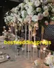 Centrotavola in metallo alto all'ingrosso per stand di fiori da sposa in stile nuovo oro best0189