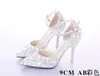 Silver Rhinestone Middle Heel Wedding Shoes Sapatos Femininos Women Party Prom Shoes Valentine Crystal Pumps Bridentmaid Shoes258W