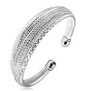 Luckyshine 6 Stück spezieller Glanz 925 Sterling Silber offene verstellbare Armreifen Russland Australien USA Armreifen Armbänder Schmuck