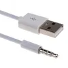 1 m vit färg 2 i 1 3,5 mm aux o Plug Jack till USB 2.0 Manladdningskabeladapter Cord9411173