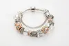 Moda 925 Banhado a Prata Esterlina Encantos Borboleta Pulseira Murano GlassCrystal European Charm Beads para Pandora Pulseiras Presente Jóias