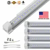 Tubes Led en forme de V de 2 pieds 3 pieds 4 pieds 5 pieds 6 pieds T8 Tubes Led intégrés de 8 pieds Double côtés SMD2835 Led Shop Lights Stock Aux États-Unis entrepôt garage granges salles de stockage éclairage