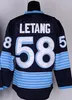 2016 nowy, nowy # 58 Kris Letang Jersey Hockey Jerseys Black White Blue Navy Winter Classic Kris Letang szyte Jers