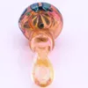 3.7 "Färgglad vattenrör kalebass av glasrör handgjorda tobaksrör för torr rökning mini bubblare