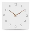 Reloj de pared grande de madera Diseño moderno simple Europa Relojes silenciosos cuadrados MDF de madera MADERA COLGANTE DE LA PARED DE LA DORRA DE HOGAR 12 PULGADA