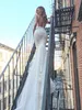 مثير تصميم الأزياء الجديدة حورية البحر فستان الزفاف 2020 V الرقبة عارية الذراعين Vestidos دي نوفيا الرباط جاهزة أثواب الزفاف