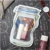 320pcs Portable Mason Jar Zipper Bags Reusable Snack Saver Leak proof Food Sandwich Storage Good For Travel