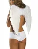 Duży 60 * 45 cm pióro biały czarny Halloween Sexy Dark Fallen Angel Wings Y1892611