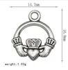 2021 Claddagh Friendship Friend Heart Love Charms Antique Silver Plated Holding Hands Pendant DIY CHARM2497