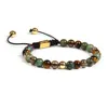 Natural Stone Macrame Braided Yoga Bracelet with 6mm Tiger Eye African Stone beads Stainless Steel Jewelry Not Fade2920