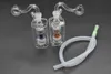 MINI 10mm ashcatcher verre Bong Portable plates-formes pétrolières conduite d'eau Inline martix Perc narguilé fumer tuyaux 10mm joint tuyau de brûleur à mazout avec tuyau