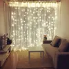 Twinkle Yıldız LED Peri Işık 300 LED Pencere Perde Dize Işık Düğün Parti Ev Bahçe Yatak Odası Açık Kapalı Duvar Süslemeleri