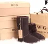 Haute qualité WGG botte femmes classique s'agenouiller bottines noir gris châtaigne bleu fille dame grand hiver neige chaussures US