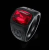 Men Ring Black Stainless Steel Big Statement Geometry Stone Finger Ring Male Men Hip Hop Party Jewelryc Size 7-10