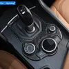 Carbon Fiber Car Gear Paddle Panel Cover Cover Sticker Car Styling per Alfa Romeo Giulia Stelvio 2017 18 Accessori