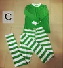 INS XMAS Christmas New Dot Strip Family Matching Pajamas PJs Sets Dad Mommy Kids Red Green Sleep abbigliamento da notte Tops Pant1812202