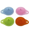 Free Shipping Fashion Home Kitchen Mini Silicone Collapsible Funnel Foldable Funnel for Liquid Transfer LX3420