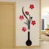 3Dプラム花瓶の壁ステッカーホーム装飾クリエイティブウォールデカールリビングルーム入り絵画花部屋の家の装飾diy new7863919