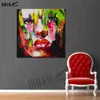 Paintings Crying Girl Palette Knife Figure Picture Abstract Hand Painted Oil Painting on Canvas Wall Decoration for Bar Home Decoration