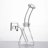 5 Inch Quartz Beaker Bong Smoke With Thick Bottom Reactor Core & Terp Vacuum Banger Dab Rigs Glass Pipe Hookahs