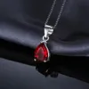 JewelryPalace Classic 2.2ct Natural stone Alluring Red Garnet 925 Sterling Silver Pendants For Women Fashion Without a Chain S18101308