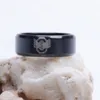 New Arrival Black Ohio State University Sign Stainless Steel Men Ring Male Ring231c