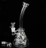 Nyaste Glas Bongs Bägare vatten rökpipa Glas Recycler Bong Birdcage Tire Perc Glass Recycle Oil Rig 14mm Joint