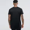 Alla Nya Mens T-shirt Utökad Tshirt Mens Kläder Curved Hem Long Line Tops Tees Hip Hop Urban Blank Justin Shirts