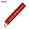 Colorful Fashion Tags Keychain Keyring Rectangle Polyester Embroidery Key Ring Jewelry