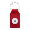 Square Leather Keychain Jewelry 18mm Snap buttons key ring chain Fit Snaps jewelry Keyring