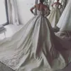 Robe de mariée à manches longues personnalisées robes de mariée en dentelle 2019 avec Appliques à l'épaule Dossier Back Wedding Wedding Robes de mariée