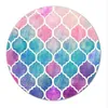 New Round Rubber Mousepad Rainbow Pastel Watercolor Moroccan Painting Mice Mat PC Computer Gaming Speed Mouse Pad