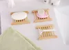 100st Natural Bamboo Woodensoap Dish Tood Soap Tray Holder Storage Soaprack Plate Box Container för baddusch Badrum2964347