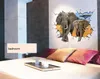 70 * 100 cm Afrikaanse antilope tot zware olifant 3D-effect kan worden verplaatst Vliegtuig Muurstickers Gratis verzending HK16