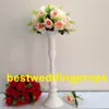 dekoration ny stil vit blommor vaser vägledande bröllop bord blomma stå ljusstake bröllop centerpieces händelse parti supplies best0123
