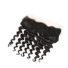 Malaysian Human Hair Deep Wave 2 Bundles With 13x4 Lace Frontal With Baby Hair Malaysian Human Hair Extensions Weaves With Closure