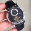 New Grandes Compliciations 307BA 12 9v6 Steel Case Black Dial Tourbillon Automatic Mens Watch 5 Styles Sports Watches High Quality215T
