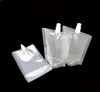 DHL 500pcs 250-500ml Stand-up Plastic Drink Packaging Bag Spout Pouch for Beverage Liquid Juice Milk Coffee Bags SN609