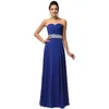 Nieuw product Rood Blauw Chiffon Bruidsmeisjesjurk Toast Service Bruidsmeisje Sexy Lange Paragraaf Jurken HY1801