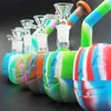 Unik design pumpa hookahs bubbler DAB RIG Vatten Rökning Rör oljeplattor Glas Bongs med Quartz Nail