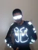 LED Luminous Armor Light Up Jacket Costumes lumineux pour la danse Performance Vêtements DJ Stage Dance Wear