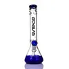 Hookahs New Beaker Bong, fantastisches Design, grünblaue Basis, Wasserpfeife, Eisfänger, 14–18 mm Unterrohr, hohe 15-Zoll-Bongs