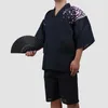 Ethnische Kleidung Tiger Print Cherry Traditionelle japanische Kimono Männer Seeruckers Yukata Herrenbad Set Bühnenaufführung Samurai Kleidung