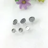 100 stuks veel Oorbellen Basisafstelling bevindingen blanco basisafstelling studs Pins Naalden Berichten Lijmen Pad Cabochon Cameo bezel platte achterkant283Z